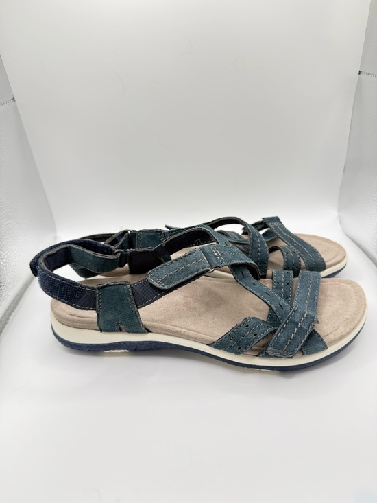 Earth Origins Shoes - Earth Origins Women's Sammie Sport Sandal Blue Size 10 W Leather Upper Outdoor